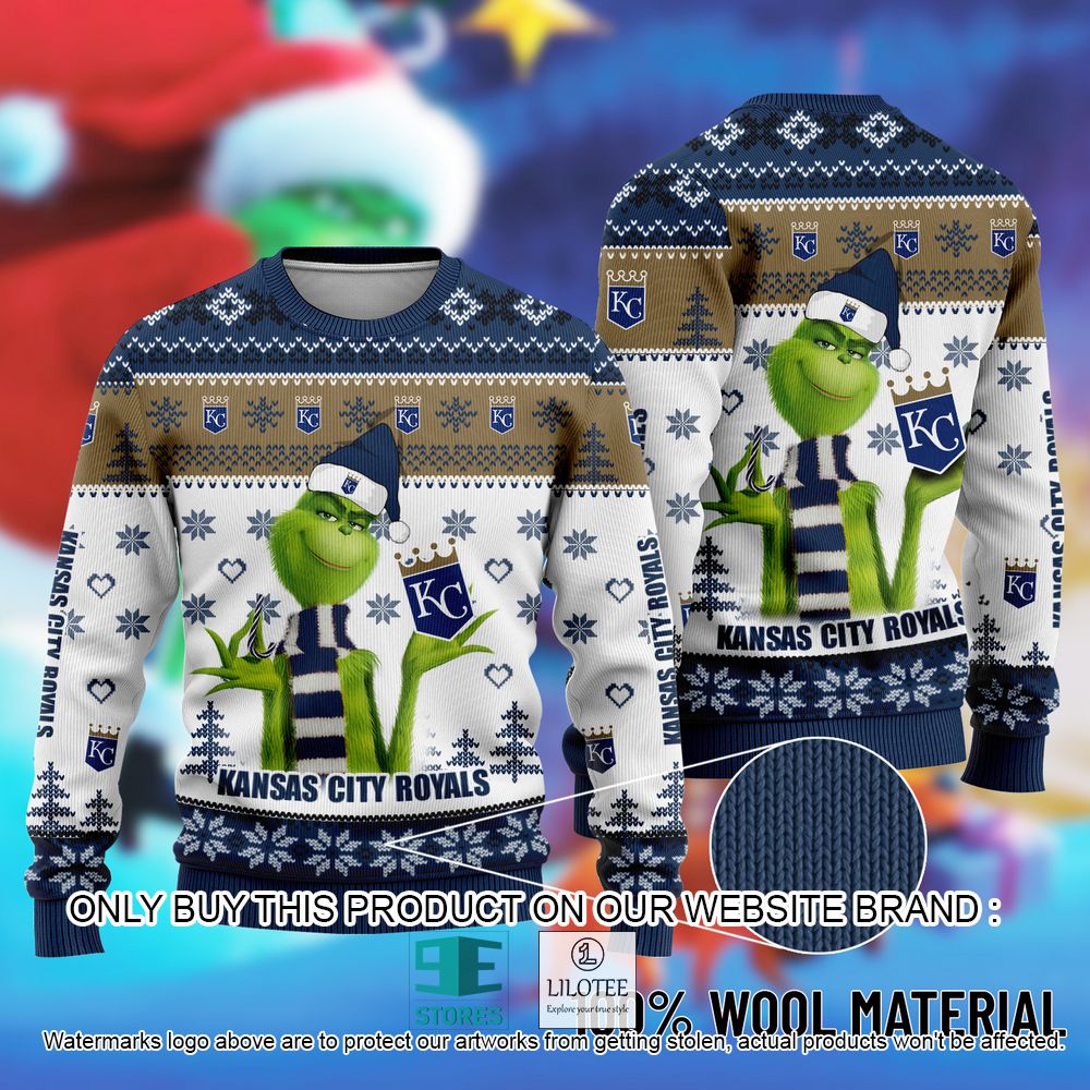 MLB Kansas City Royals The Grinch Christmas Ugly Sweater - LIMITED EDITION 10
