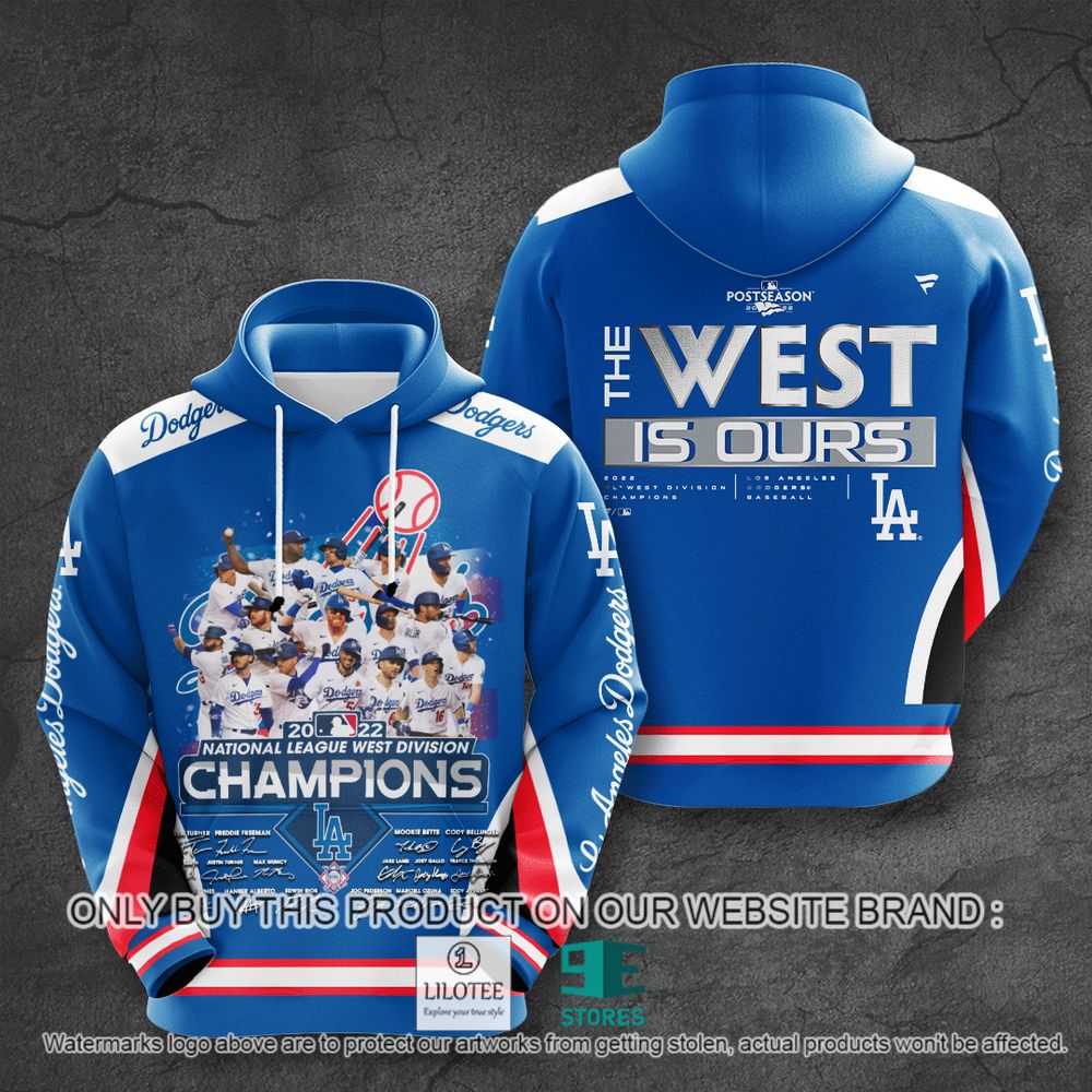 MLB Los Angeles Dodgers Champions 2022 Blue White 3D Hoodie, Shirt - LIMITED EDITION 7
