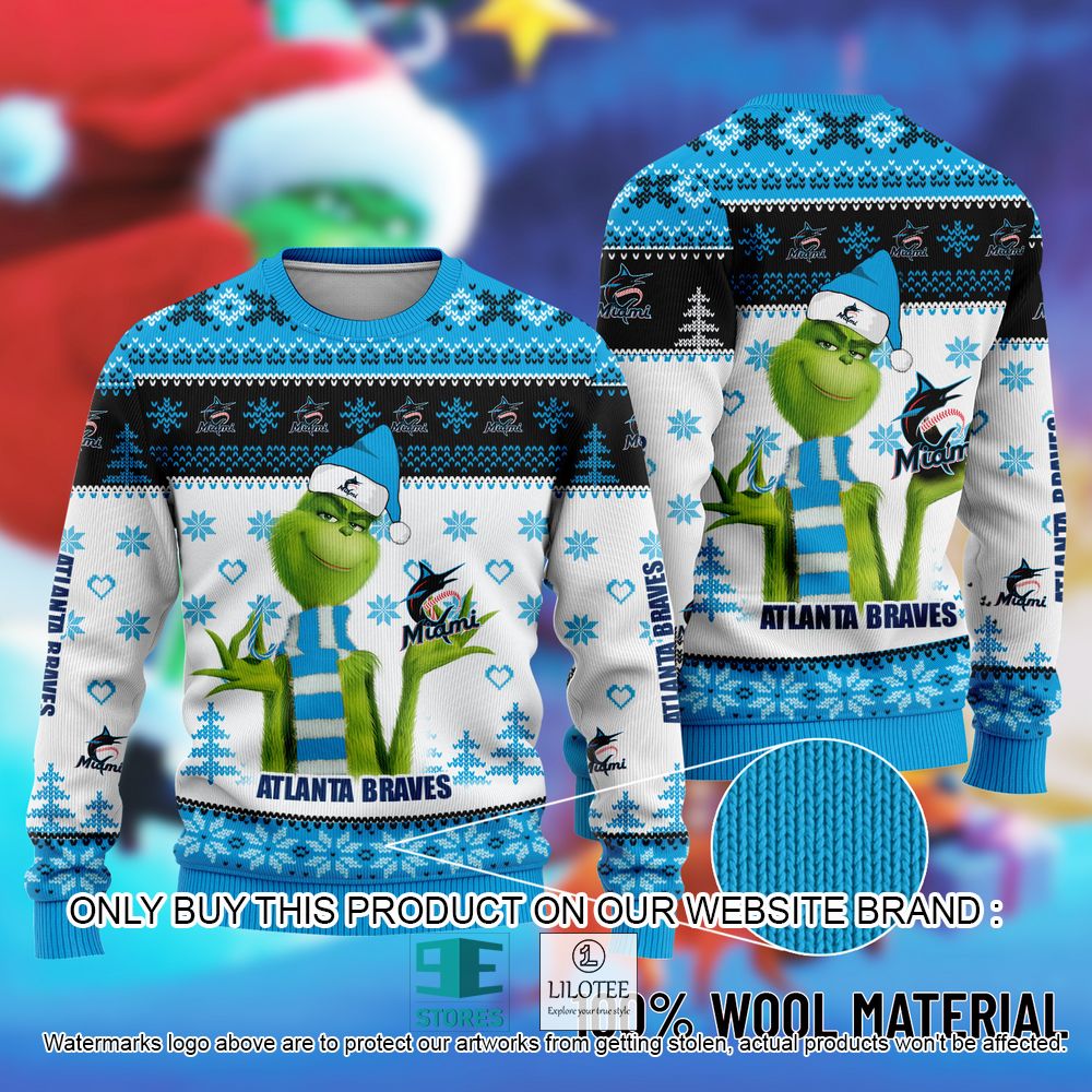 MLB Miami Marlins The Grinch Christmas Ugly Sweater - LIMITED EDITION 10