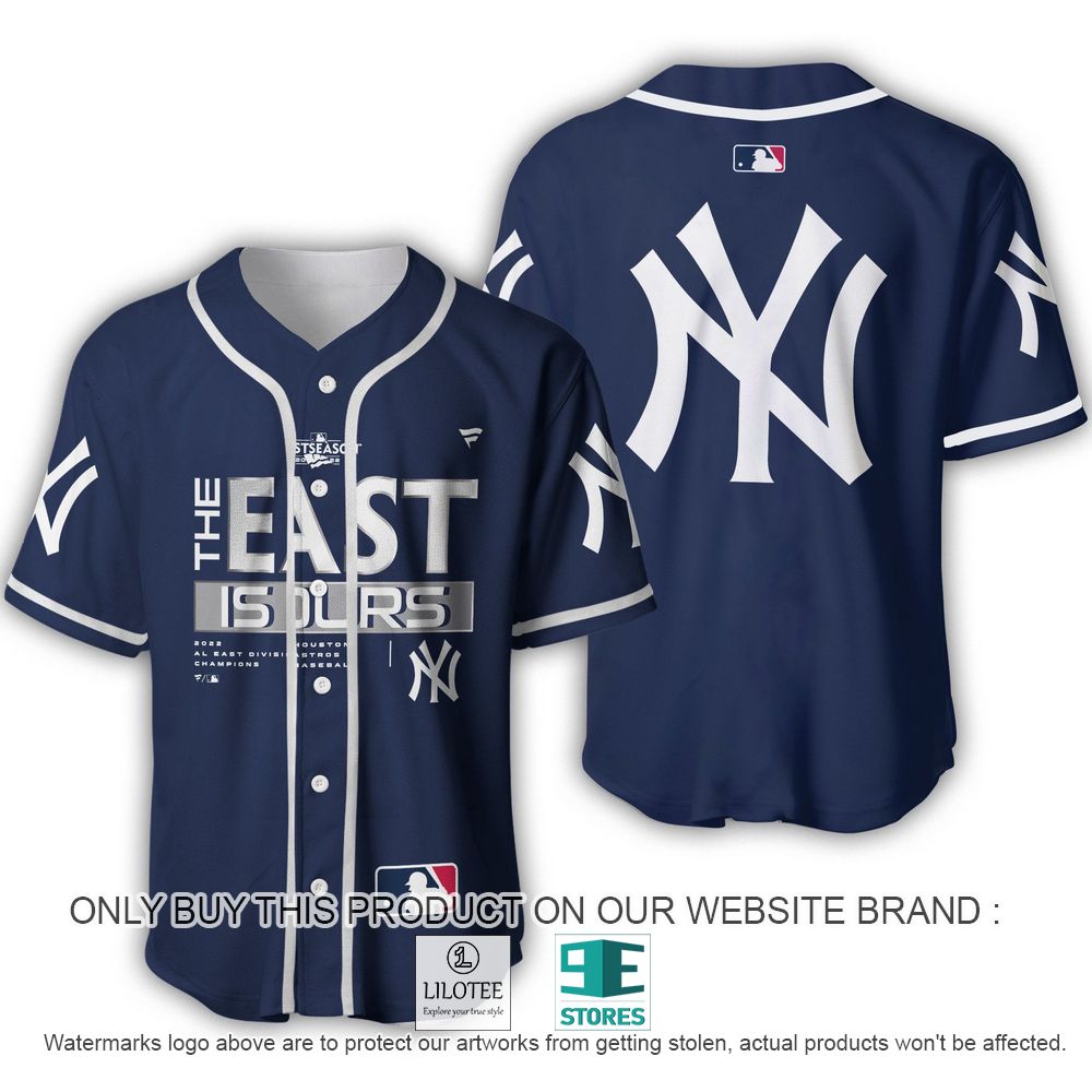 MLB New York Yankees The East Is Ours Navy Baseball Jersey 3