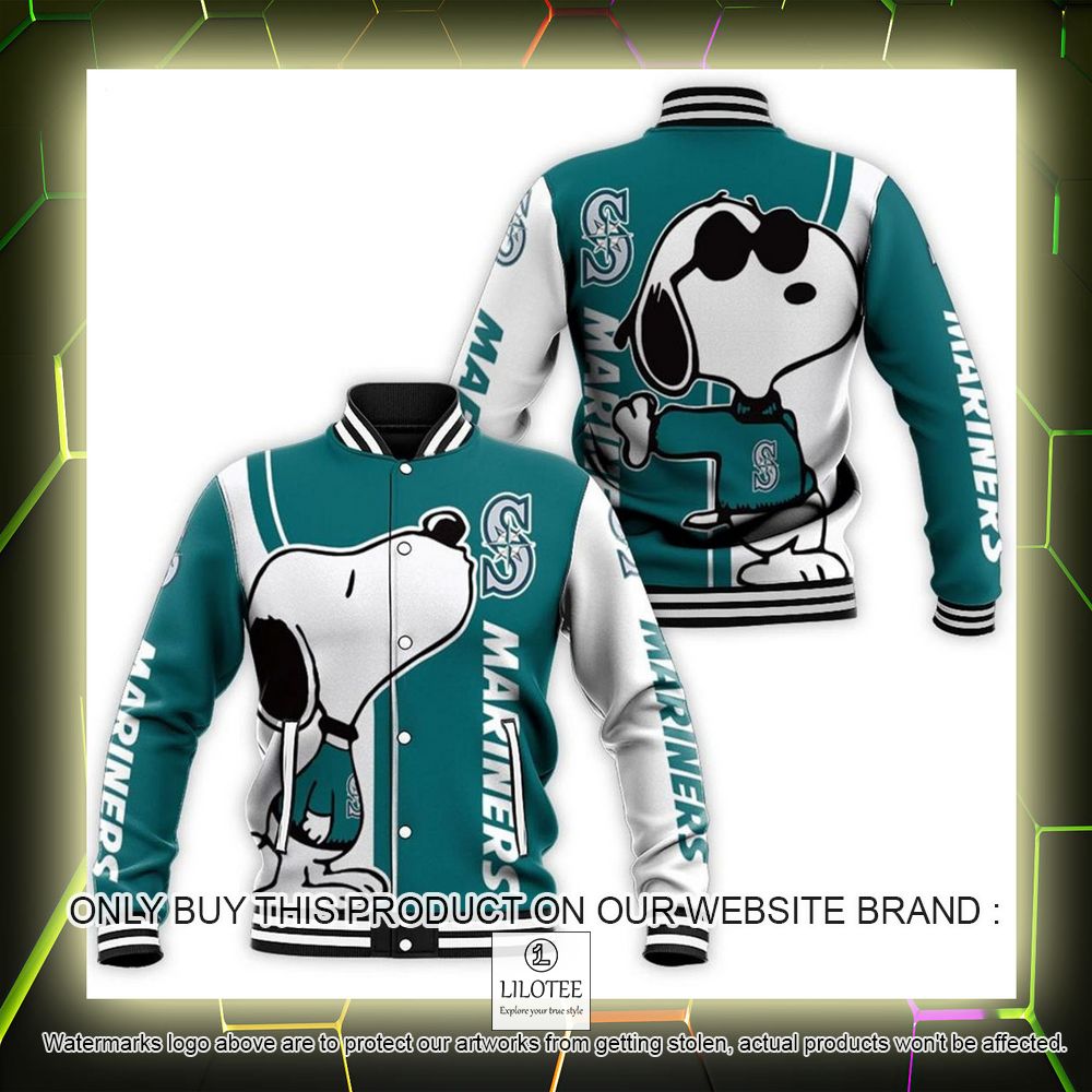 Alternative view of MLB Seattle Mariners Snoopy Baseball Jacket - LIMITED EDITION