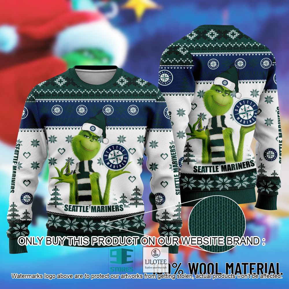 MLB Seattle Mariners The Grinch Christmas Ugly Sweater - LIMITED EDITION 10