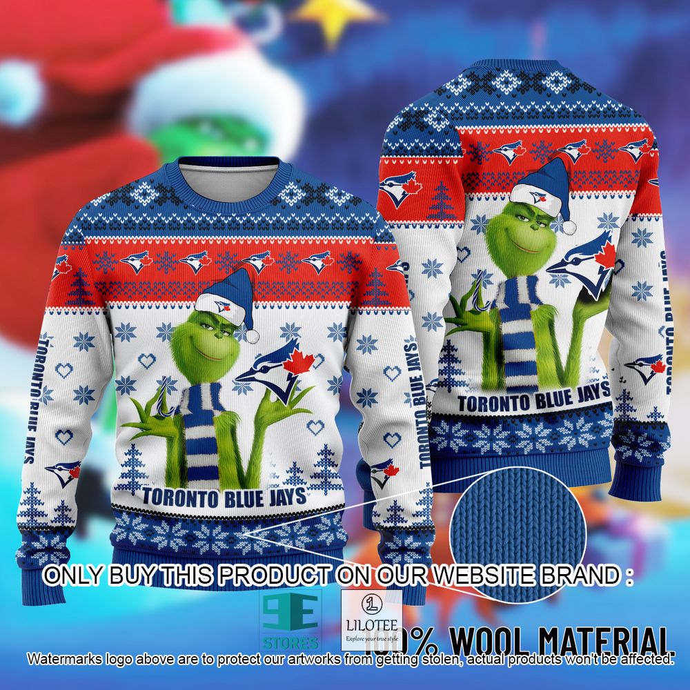 MLB Toronto Blue Jays The Grinch Christmas Ugly Sweater - LIMITED EDITION 11