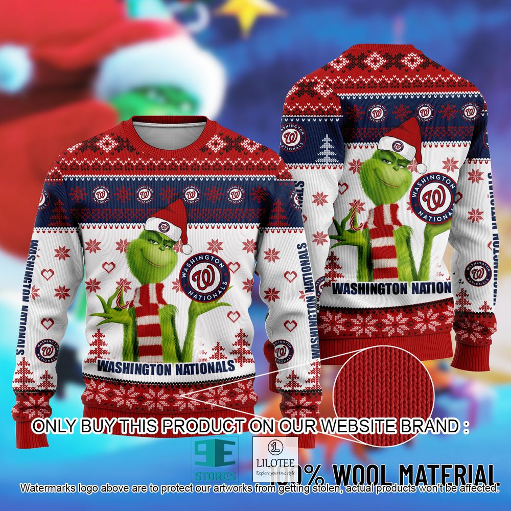MLB Washington Nationals The Grinch Christmas Ugly Sweater - LIMITED EDITION 10