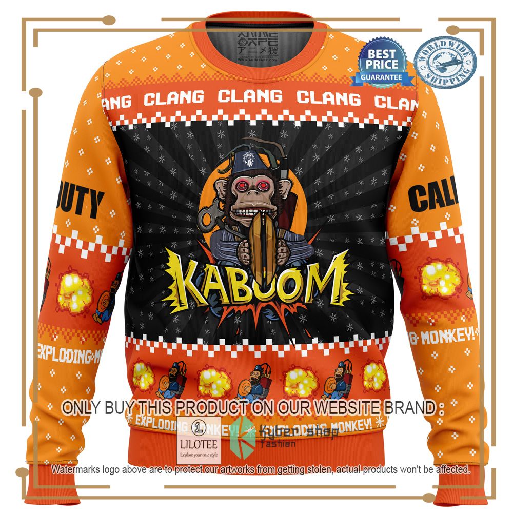 Monkey Bomb Call of Duty Ugly Christmas Sweater - LIMITED EDITION 7