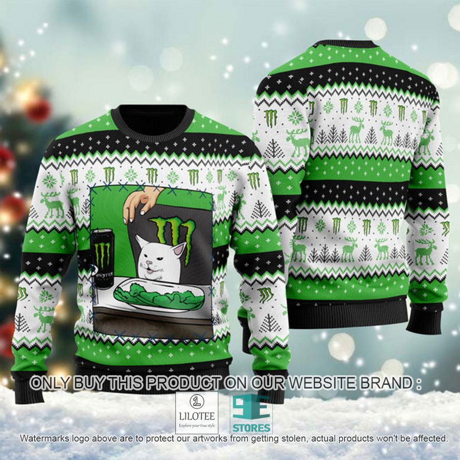 Monster Energy Cat Meme Ugly Christmas Sweater - LIMITED EDITION 9