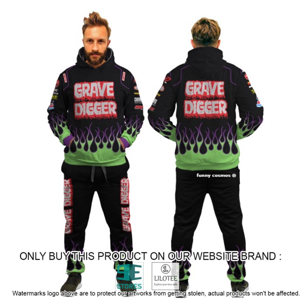 Monster Jam Grave Digger 3D Hoodie, Pant - LIMITED EDITION 4