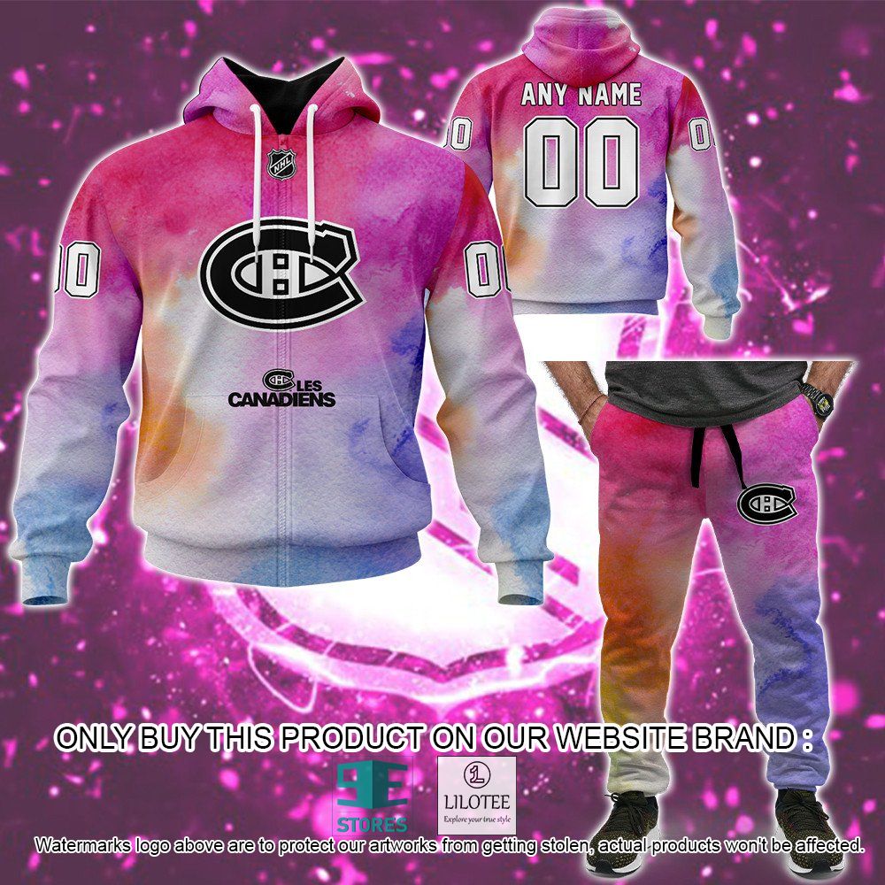 Montreal Canadiens Breast Cancer Awareness Month Personalized 3D Hoodie, Shirt - LIMITED EDITION 44