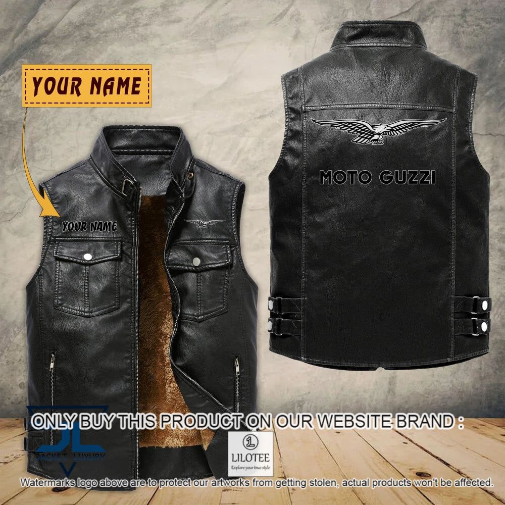 Motor Guzzi Custom Name Sleeveless Velet Vest Jacket - LIMITED EDITION 7