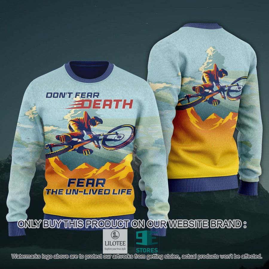 Moutain Bike Don't Fear Death Ugly Christmas Sweater - LIMITED EDITION 6