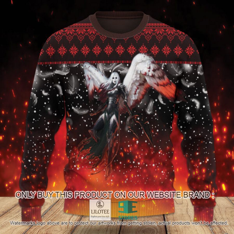MTG Avacyn Angel Of Hope black red Ugly Christmas Sweater - LIMITED EDITION 9