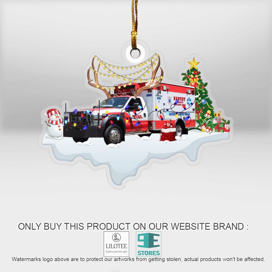 Nanuet New York Nanuet EMS Ford F 450 Type 1 Horton Ambulance Christmas Ornament - LIMITED EDITION 12