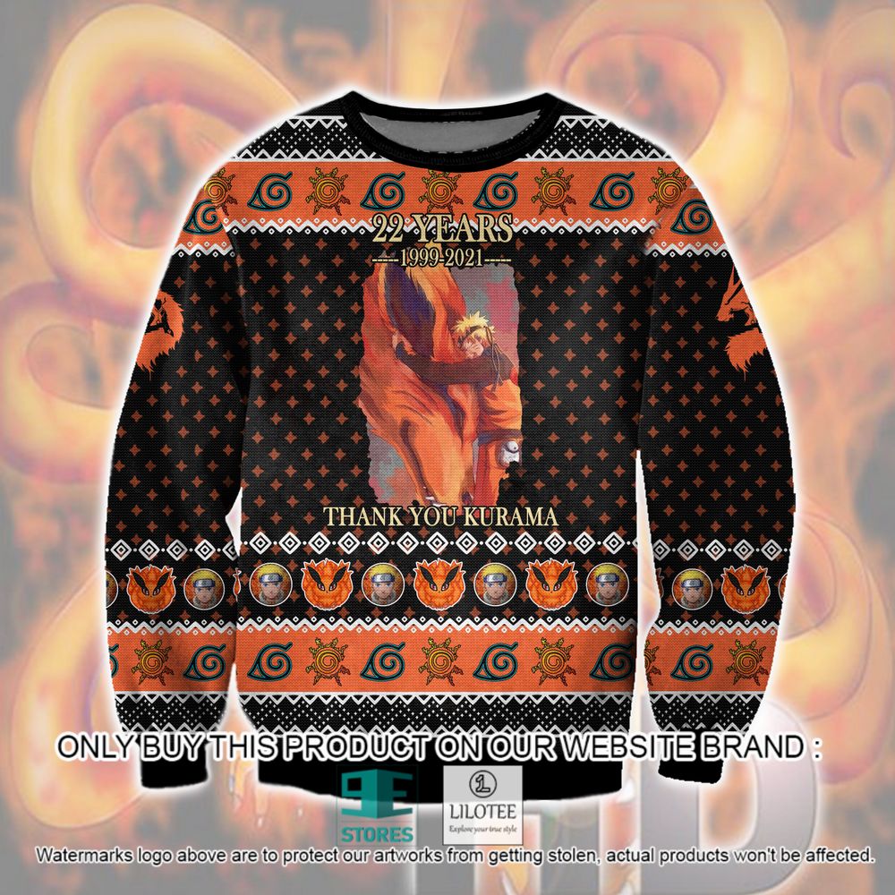 Naruto & Kurama 22 Years 1999 2021 Thank You Christmas Ugly Sweater - LIMITED EDITION 11