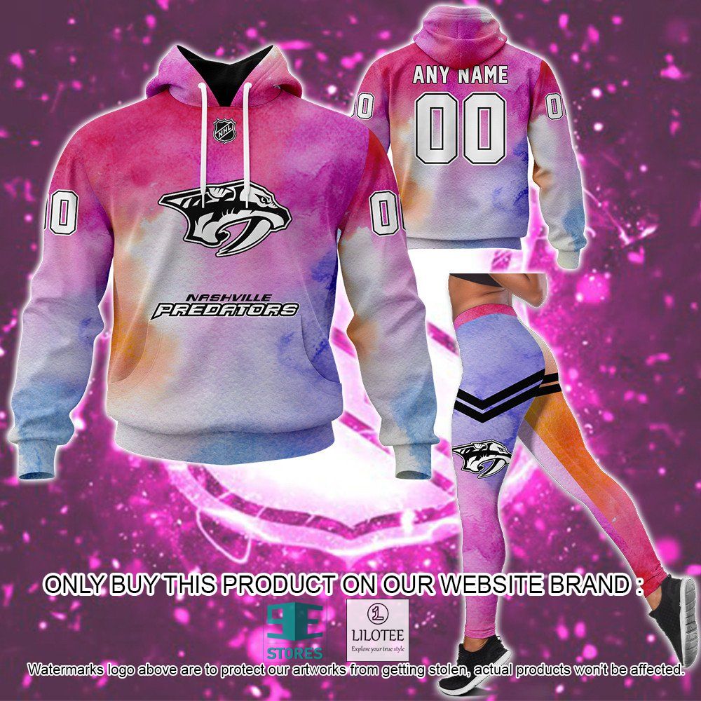 Nashville Predators Breast Cancer Awareness Month Personalized Hoodie, Legging - LIMITED EDITION 13