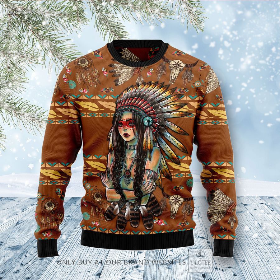 Native American Girl Ugly Christmas Sweater - LIMITED EDITION 31