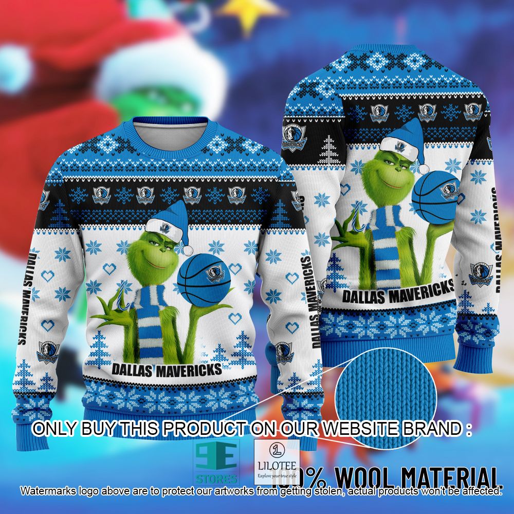 NBA Dallas Mavericks The Grinch Christmas Ugly Sweater - LIMITED EDITION 11