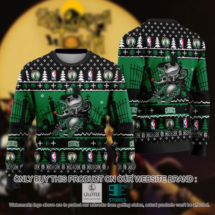 NBA Jack Skellington Boston Celtics Ugly Christmas Sweater - LIMITED EDITION 9