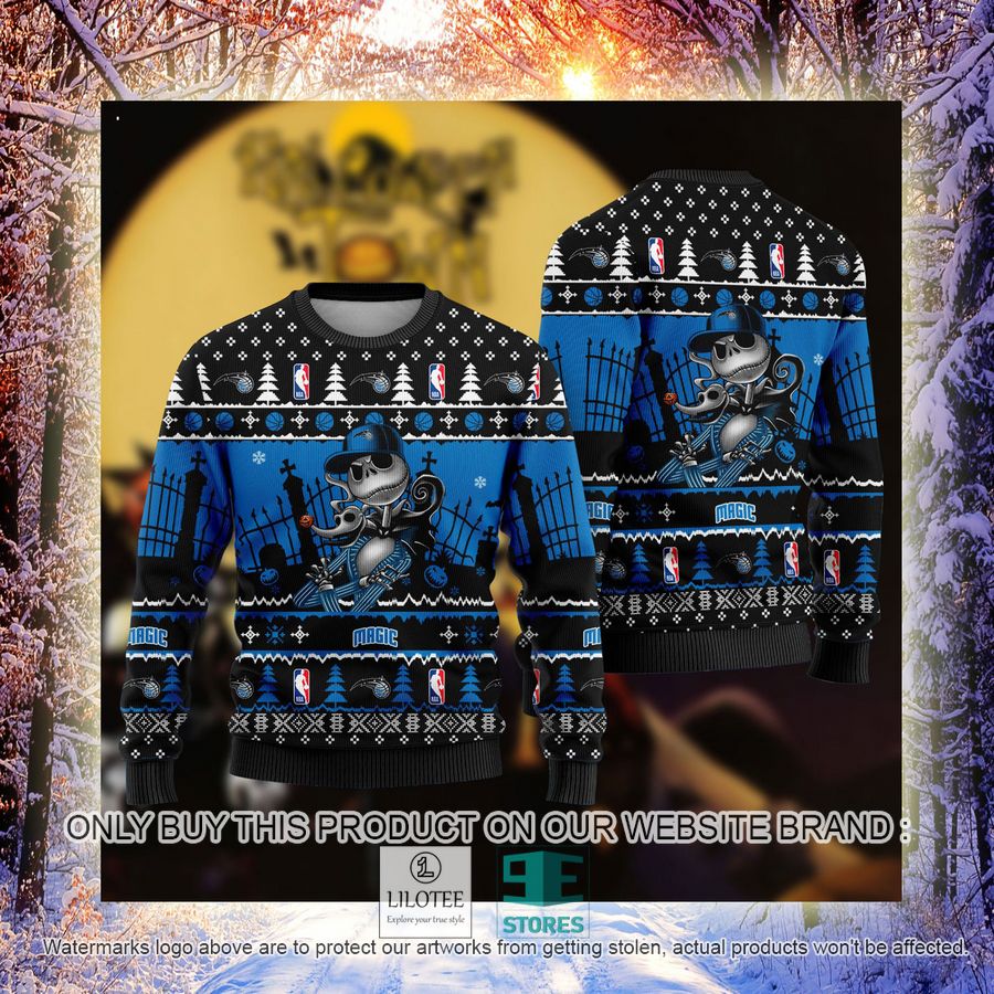 NBA Jack Skellington Orlando Magic Ugly Christmas Sweater - LIMITED EDITION 4 NBA Jack Skellington Orlando Magic Ugly Christmas Sweater - LIMITED EDITION - Image 4