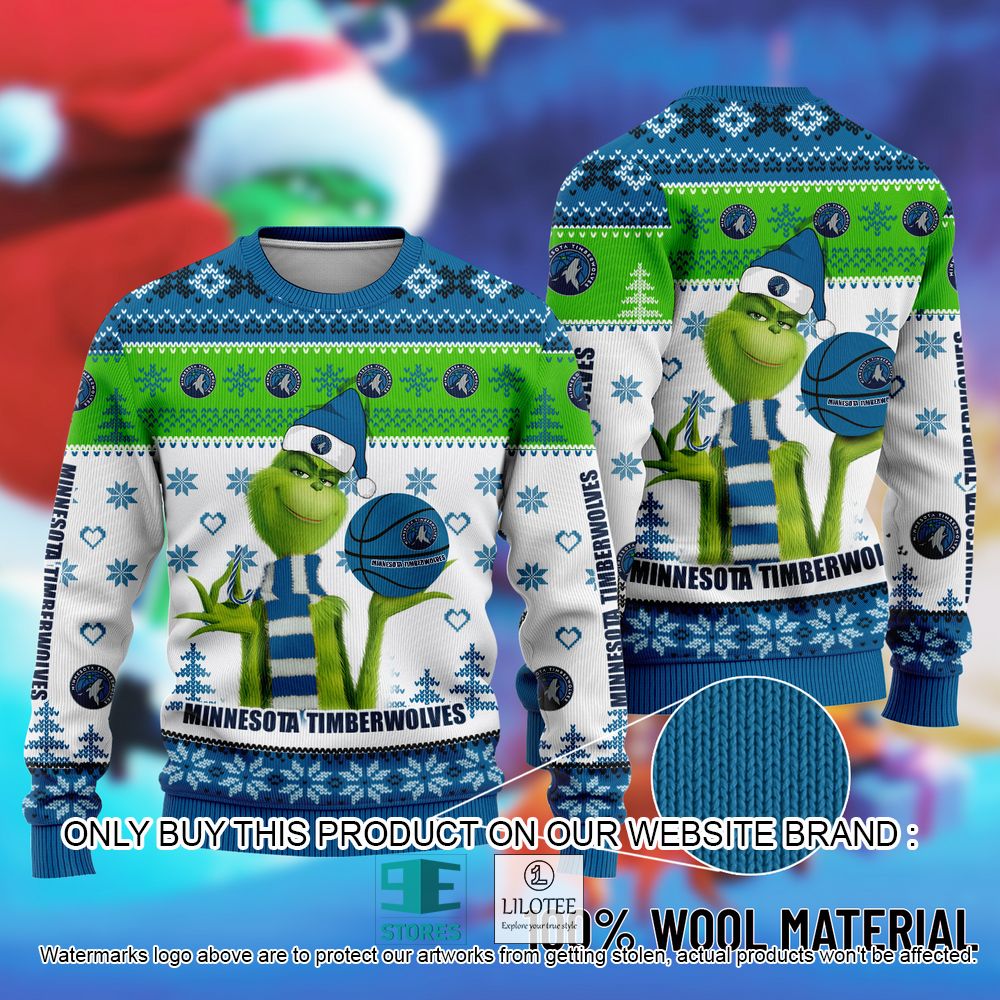 NBA Minnesota Timberwolves The Grinch Christmas Ugly Sweater - LIMITED EDITION 11