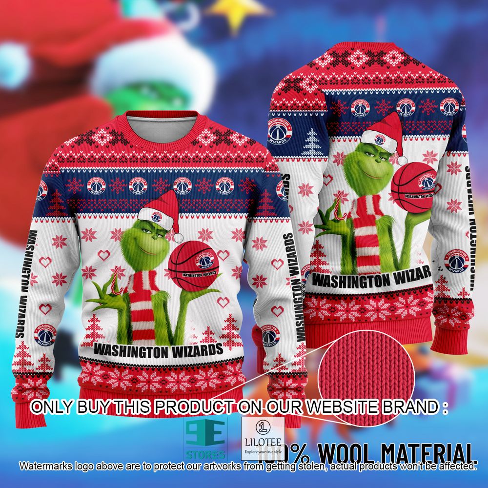 NBA Washington Wizards The Grinch Christmas Ugly Sweater - LIMITED EDITION 11