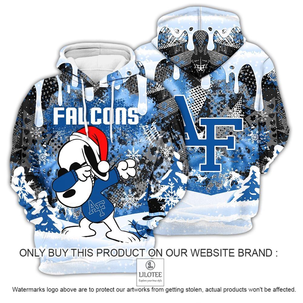 NCAA Air Force Falcons Snoopy Dabbing The Peanuts Christmas 3D Hoodie - LIMITED EDITION 12