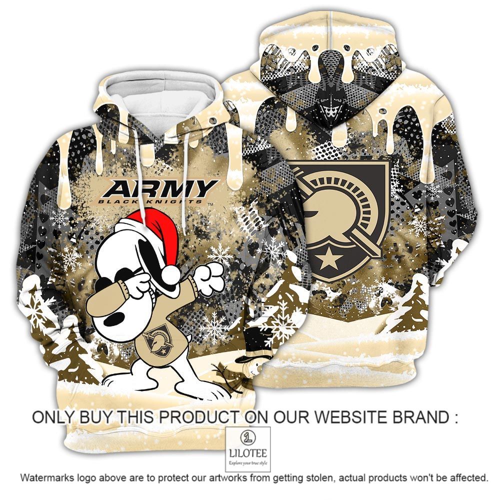 NCAA Army Black Knights Snoopy Dabbing The Peanuts Christmas 3D Hoodie - LIMITED EDITION 12