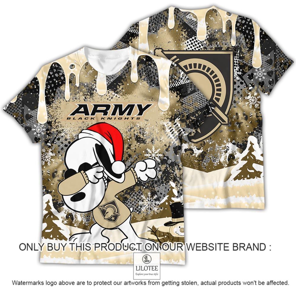 NCAA Army Black Knights Snoopy Dabbing The Peanuts Christmas 3D Shirt - LIMITED EDITION 13