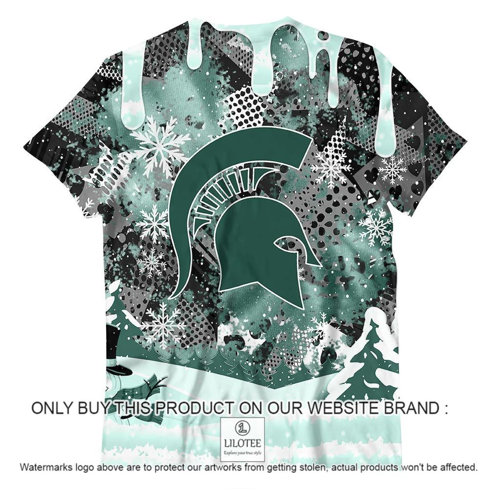 NCAA Michigan State Spartans Snoopy Dabbing The Peanuts Christmas 3D Shirt - LIMITED EDITION 3 NCAA Michigan State Spartans Snoopy Dabbing The Peanuts Christmas 3D Shirt - LIMITED EDITION - Image 3