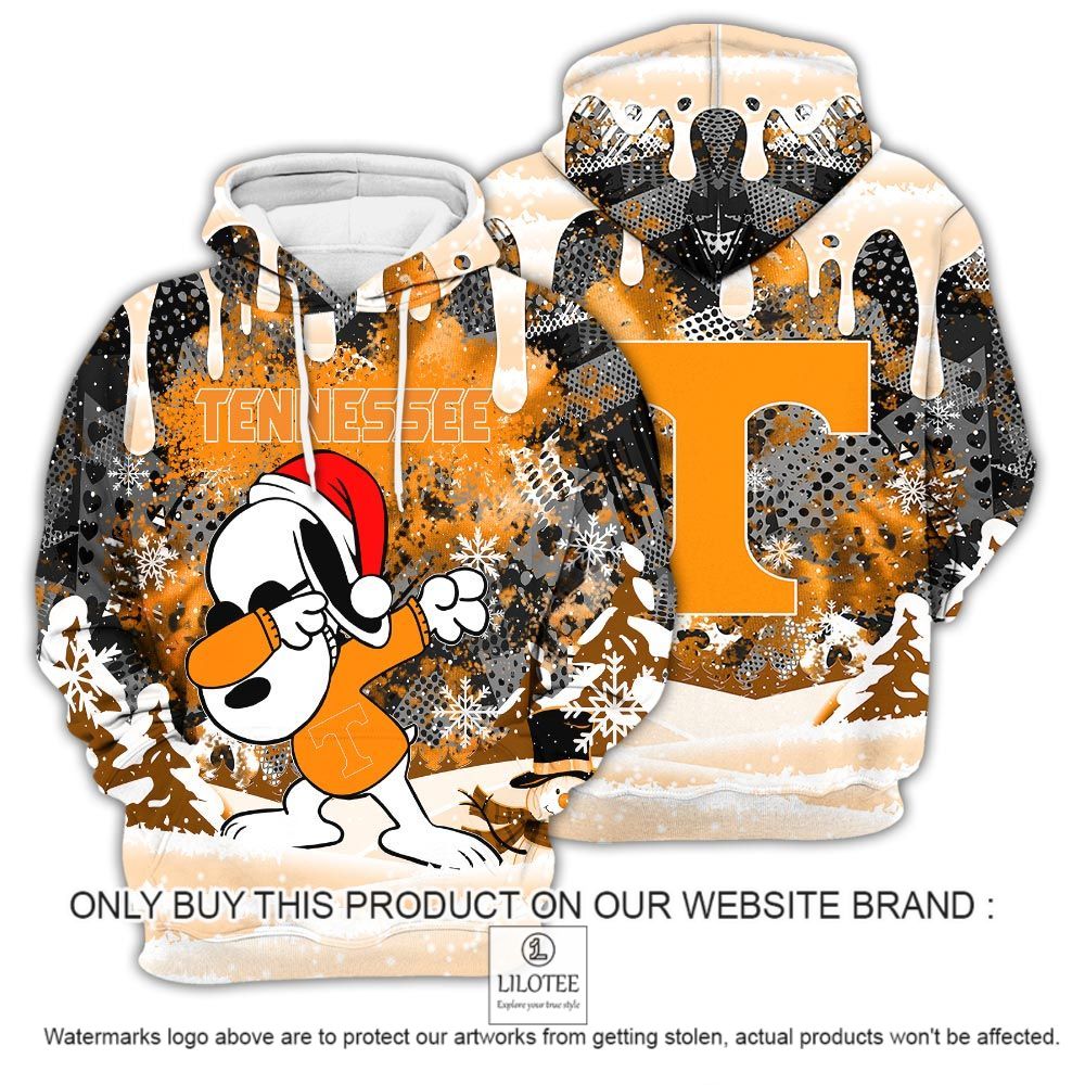 NCAA Tennessee Volunteers Snoopy Dabbing The Peanuts Christmas 3D Hoodie - LIMITED EDITION 13