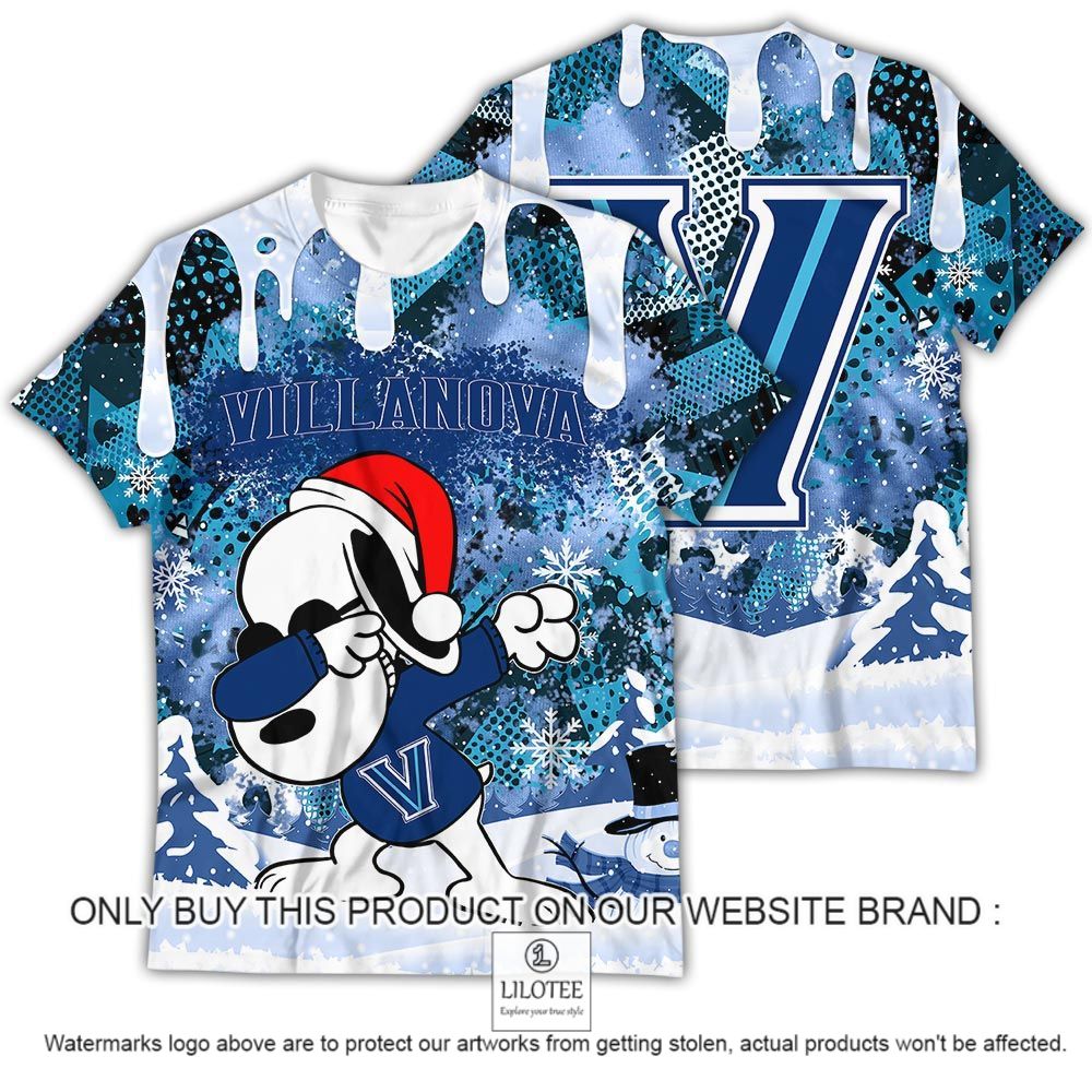 NCAA Villanova Wildcats Snoopy Dabbing The Peanuts Christmas 3D Shirt - LIMITED EDITION 12