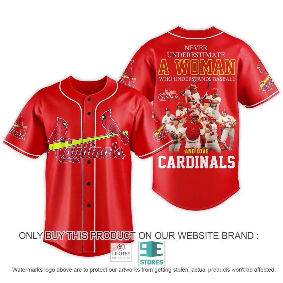 Never underestimate A woman who understands baseball and loves Cardinals Baseball Jersey 2