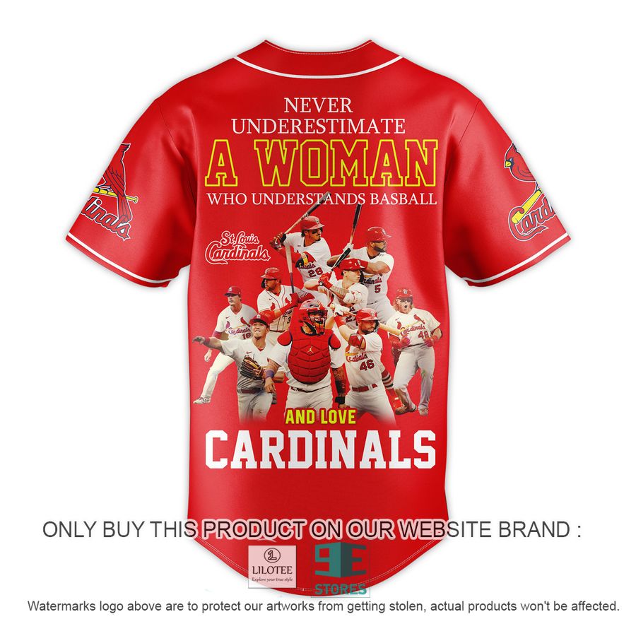Never underestimate A woman who understands baseball and loves Cardinals Baseball Jersey 3 Never underestimate A woman who understands baseball and loves Cardinals Baseball Jersey - Image 3