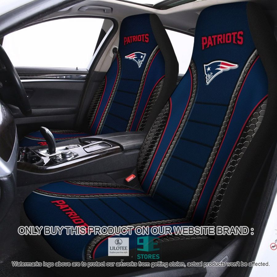 New England Patriots Navy Blue Car Seat Covers 9