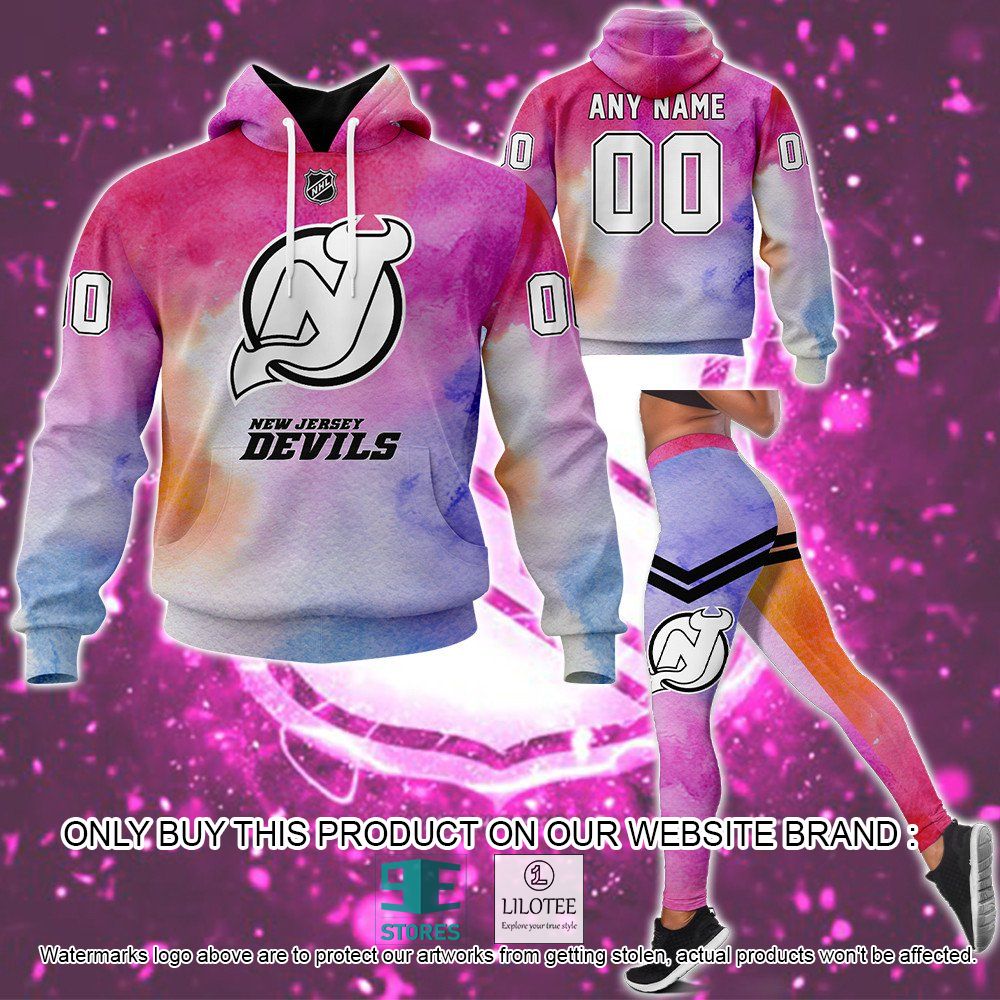 New Jersey Devils Breast Cancer Awareness Month Personalized Hoodie, Legging - LIMITED EDITION 12