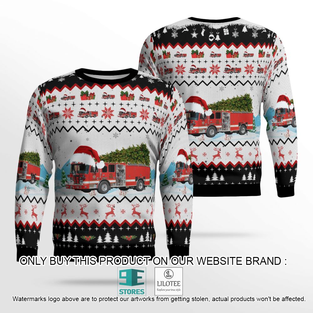 New Market, Maryland, New Market District Volunteer Fire Company Christmas Wool Sweater - LIMITED EDITION 12