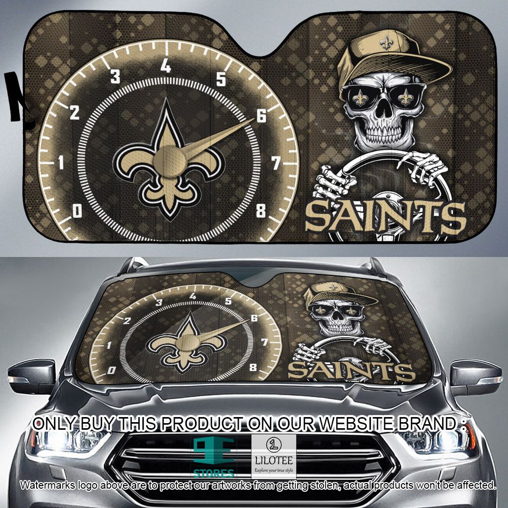 New Orleans Saints Skull Cap Car Sunshade - LIMITED EDITION 9