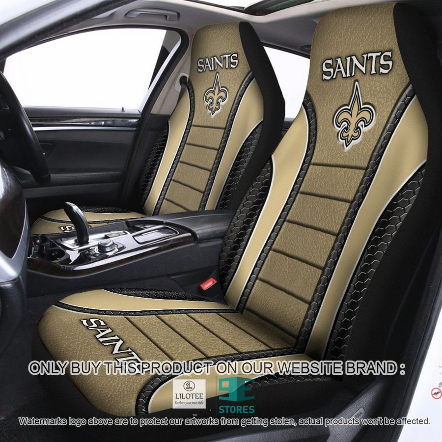 New Orleans Saints Yellow Car Seat Covers 8