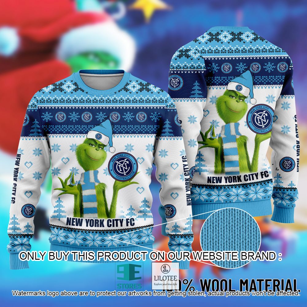 New York City FC The Grinch Christmas Ugly Sweater - LIMITED EDITION 10