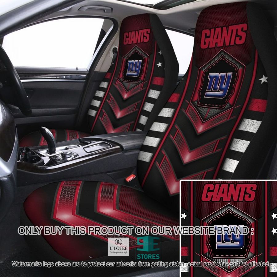 New York Giants Electric Red Car Seat Covers 8