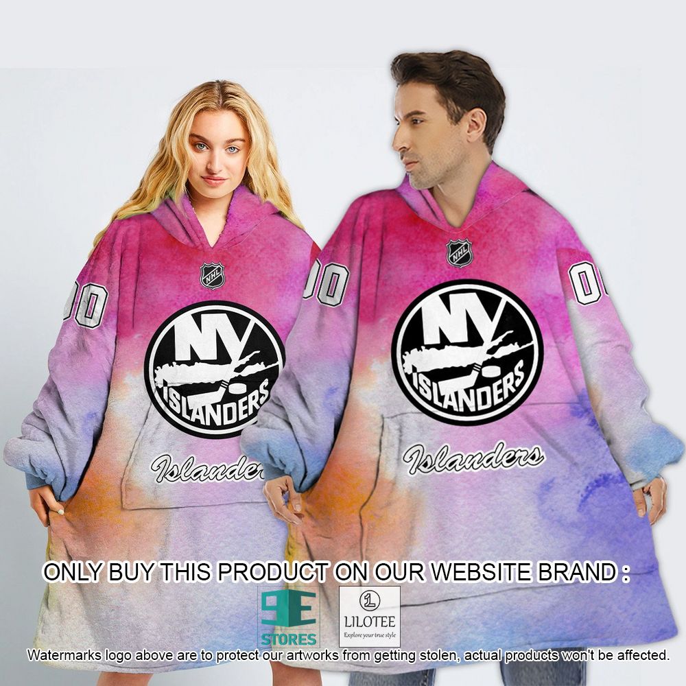 New York Islanders Breast Cancer Awareness Month Personalized Hoodie Blanket - LIMITED EDITION 13
