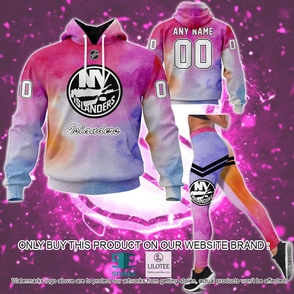New York Islanders Breast Cancer Awareness Month Personalized Hoodie, Legging - LIMITED EDITION 13
