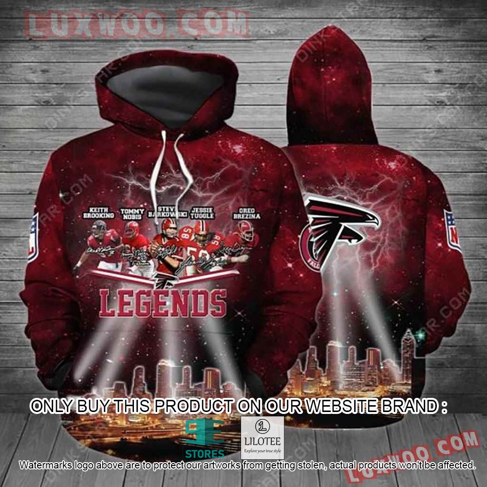 NFL Atlanta Falcons Red Legends 3D Hoodie - LIMITED EDITION 10