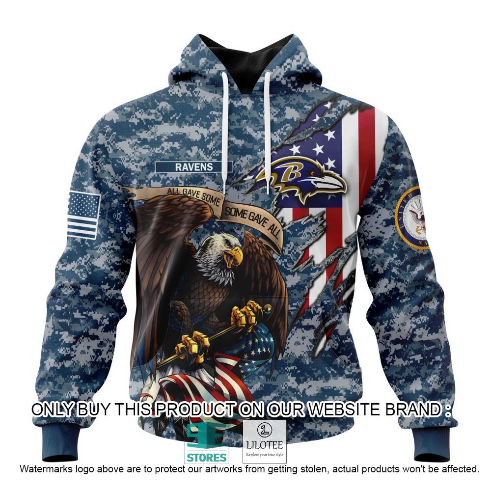 NFL Baltimore Ravens Eagle American Navy Flag Personalized 3D Hoodie, Shirt - LIMITED EDITION 19