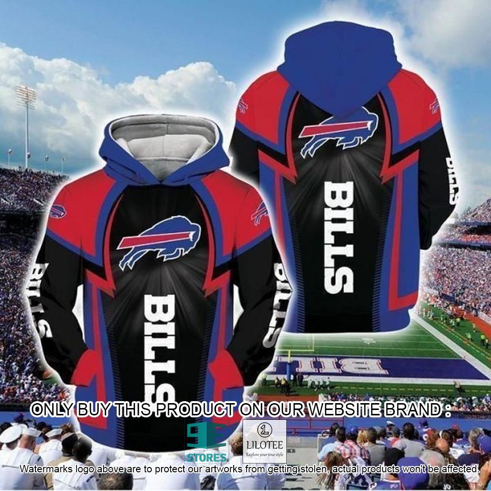 NFL Buffalo Bills Black Red Blue 3D Hoodie - LIMITED EDITION 11