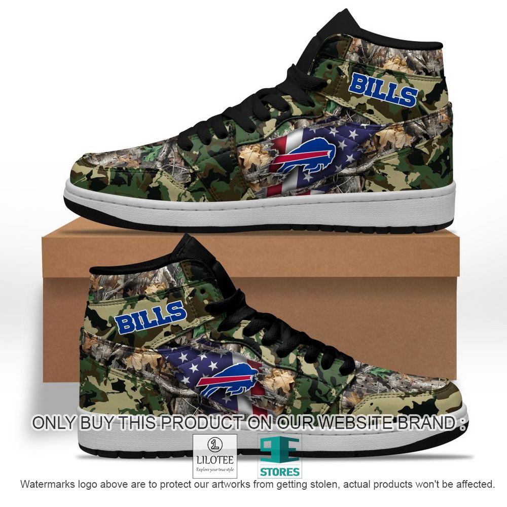 NFL Buffalo Bills Camo Realtree Hunting Air Jordan High Top Shoes - LIMITED EDITION 11