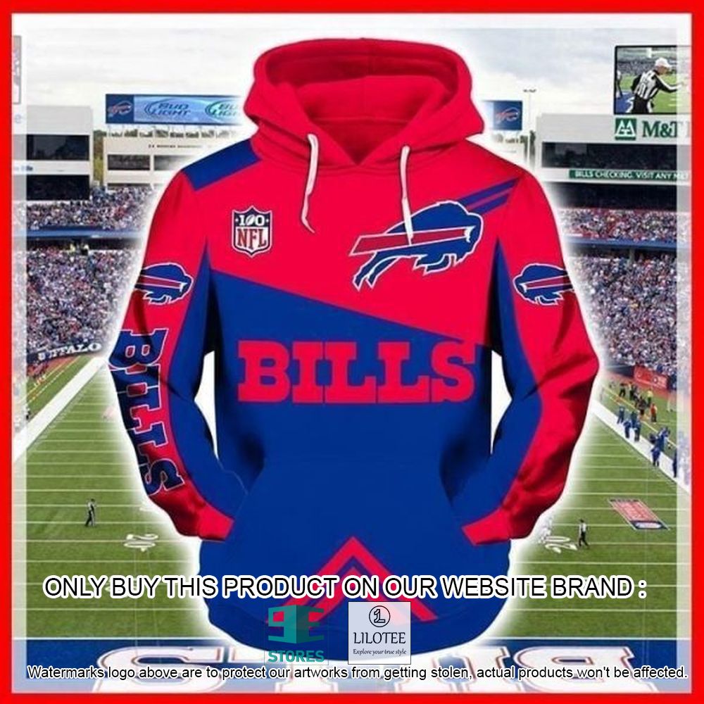 NFL Buffalo Bills Football Red Blue 3D Hoodie - LIMITED EDITION 10