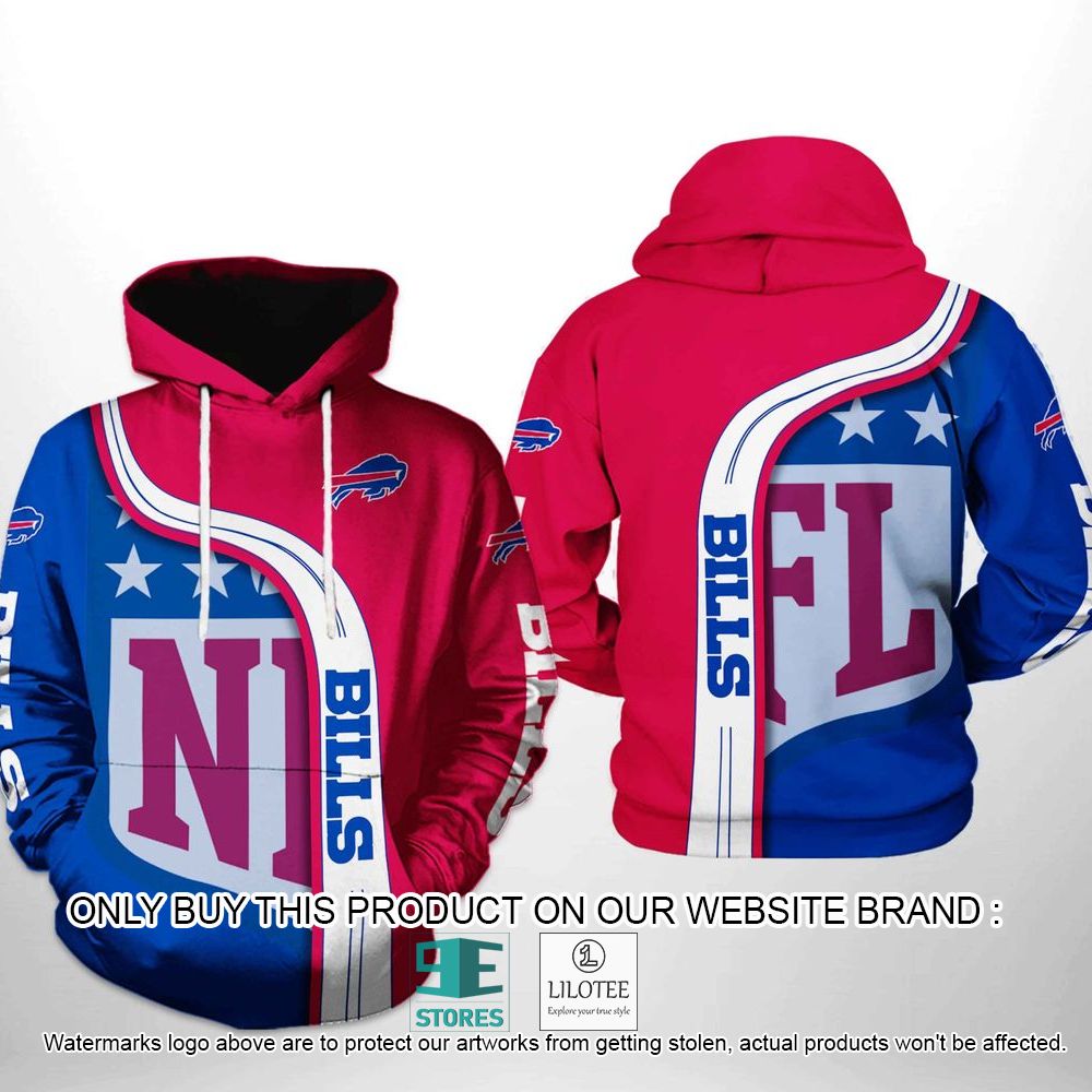 NFL Buffalo Bills Red Blue 3D Hoodie - LIMITED EDITION 10