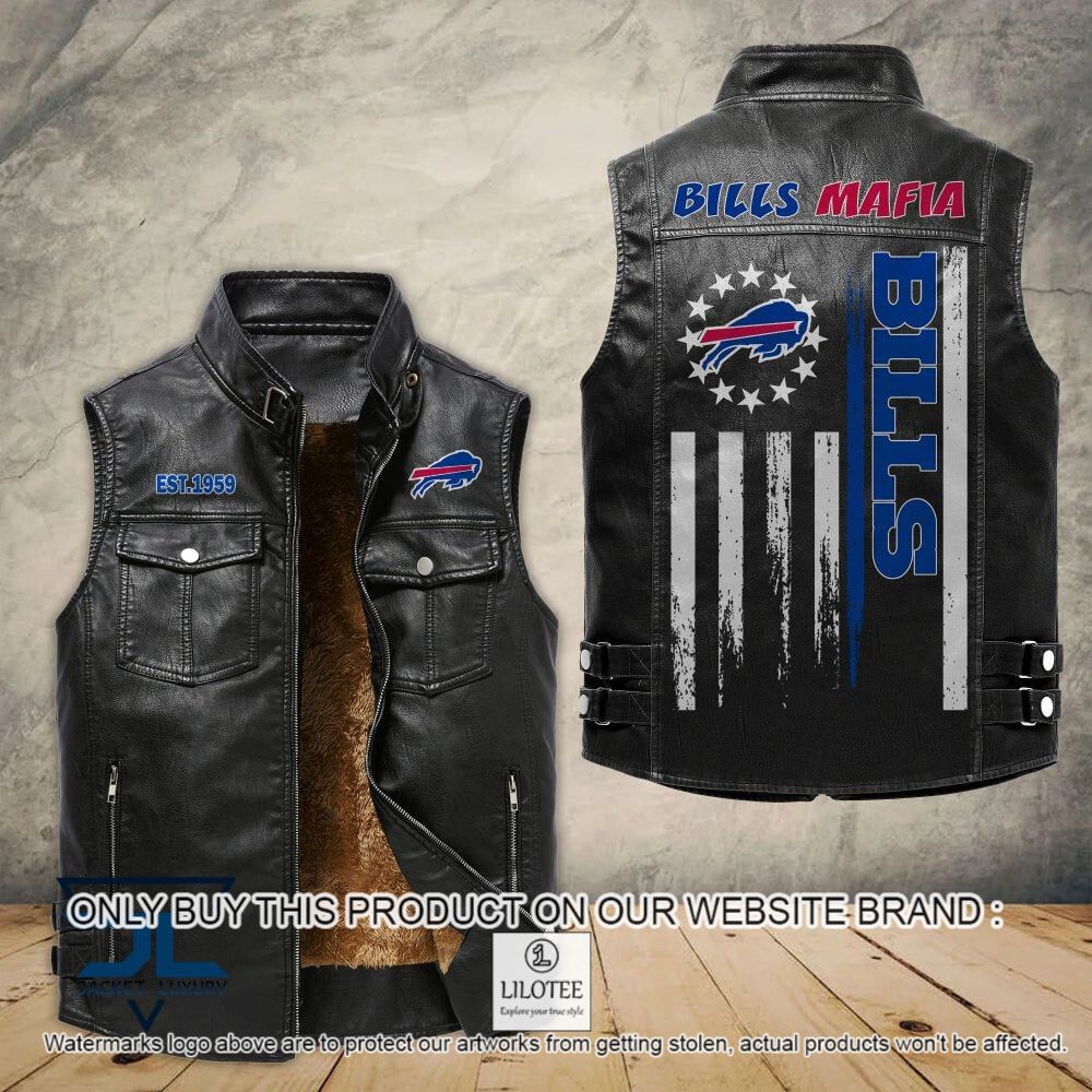 NFL Buffalo Bills Sleeveless Velet Vest Jacket - LIMITED EDITION 7