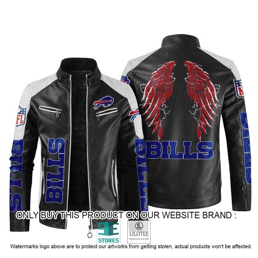 NFL Buffalo Bills Wings Motor Block Leather Jacket - LIMITED EDITION 10
