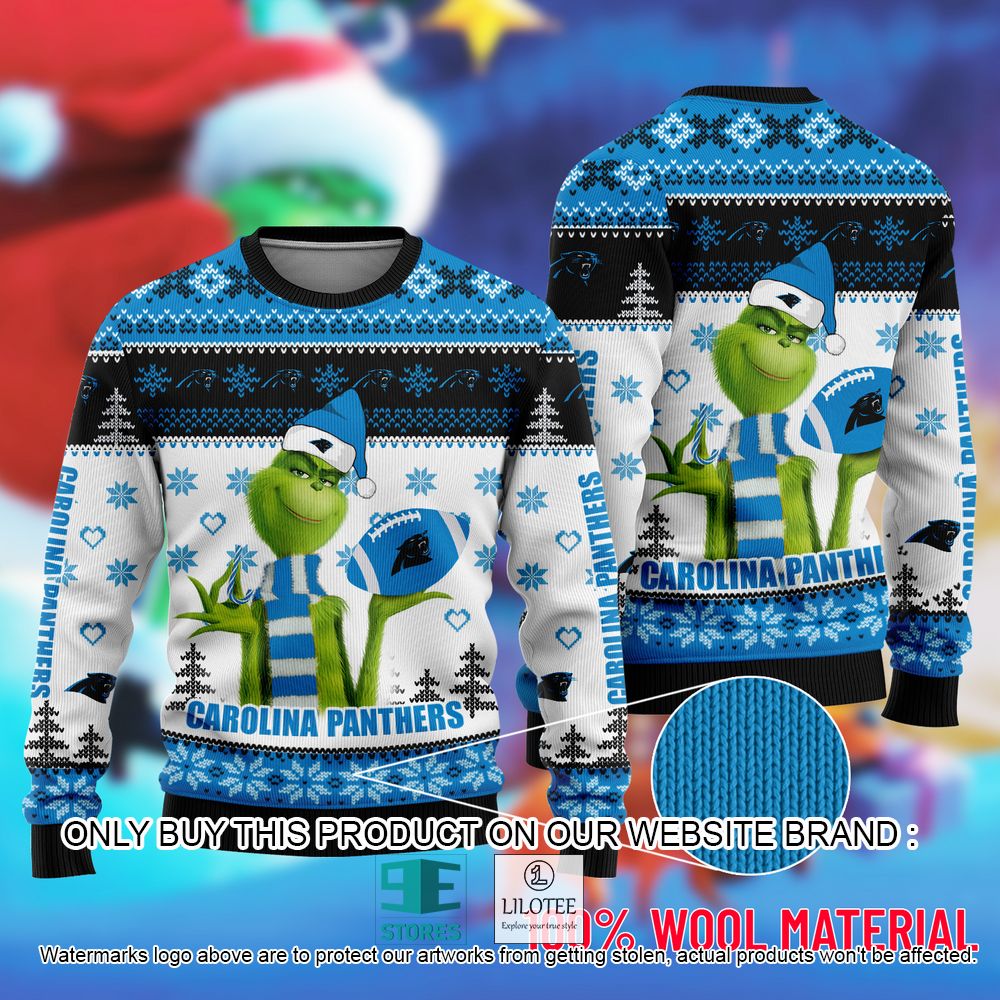 NFL Carolina Panthers The Grinch Christmas Ugly Sweater - LIMITED EDITION 10